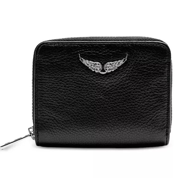 Zadig & Voltaire Handbags - Zadig & Voltaire Mini Grained Leather Zip Wallet - NWT
